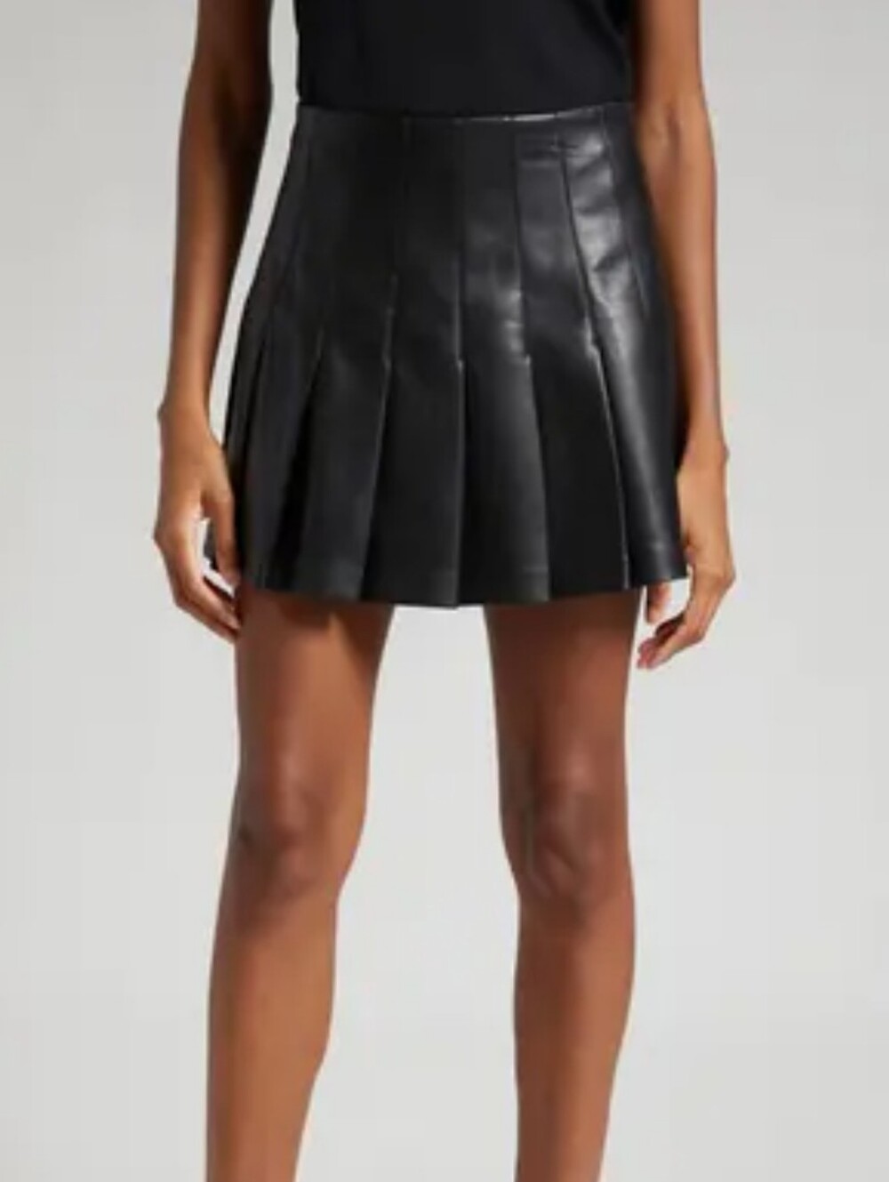 Sunday Best Sz 2 Black Vegan Leather Mini Skirt. Soft And Stretchy.